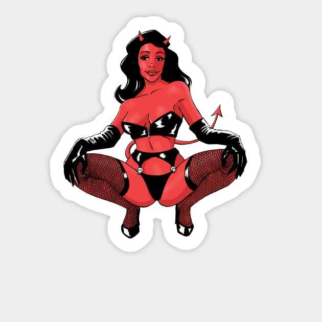 Devil May Care Sticker by Sketch Monkey